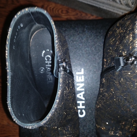 Authentic Metallic Chanel booties - Picture 4 of 10